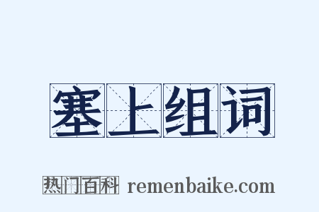 塞上组词是什么意思的图片